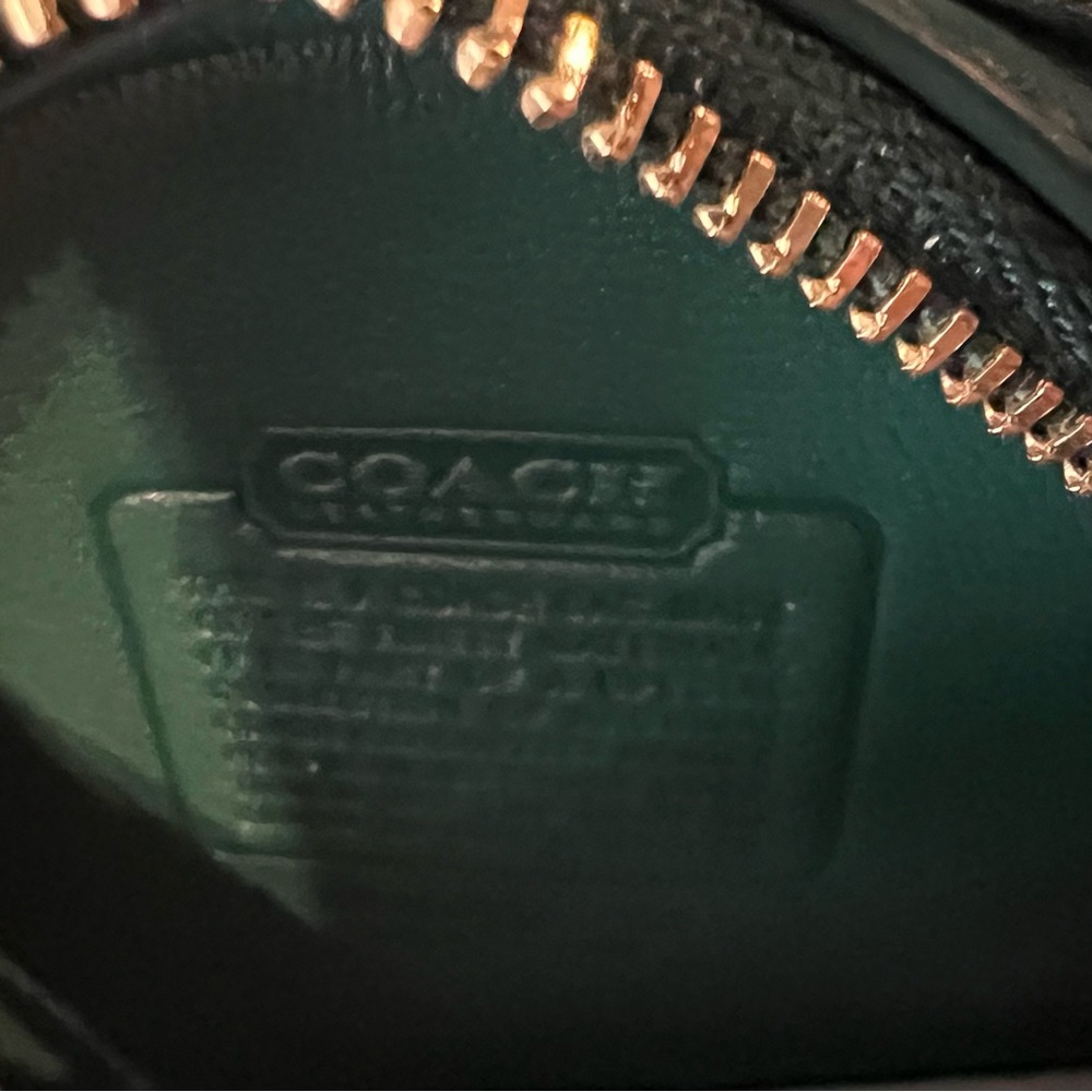 NWT Coach Half Moon Coin Case in Emerald Green - Picture 15 of 16